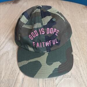 NWT New God Is Door Faithful Camo Hunting Hat Women’s Jesus Faith New Hat Cap